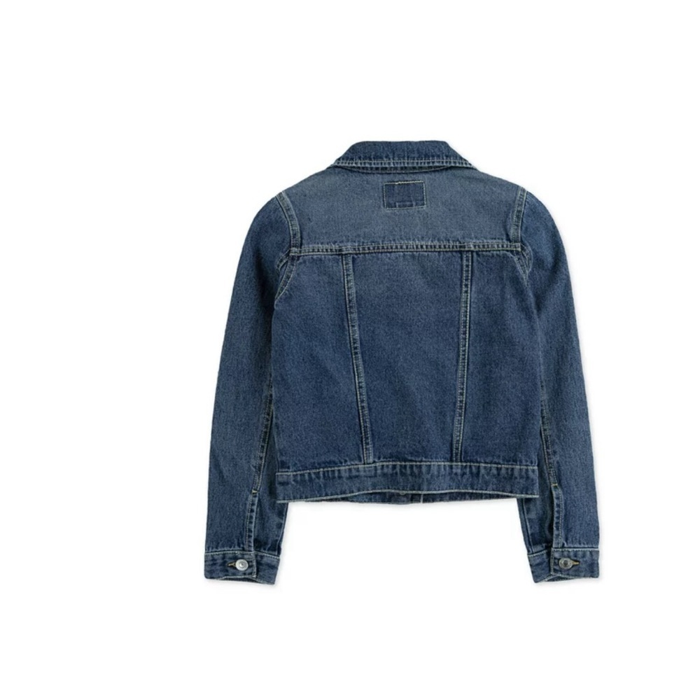 NEW! Levi's Strauss Kids Denim Jean Trucker Jacket Blue SZ 5-6 Years - Picture 2 of 8